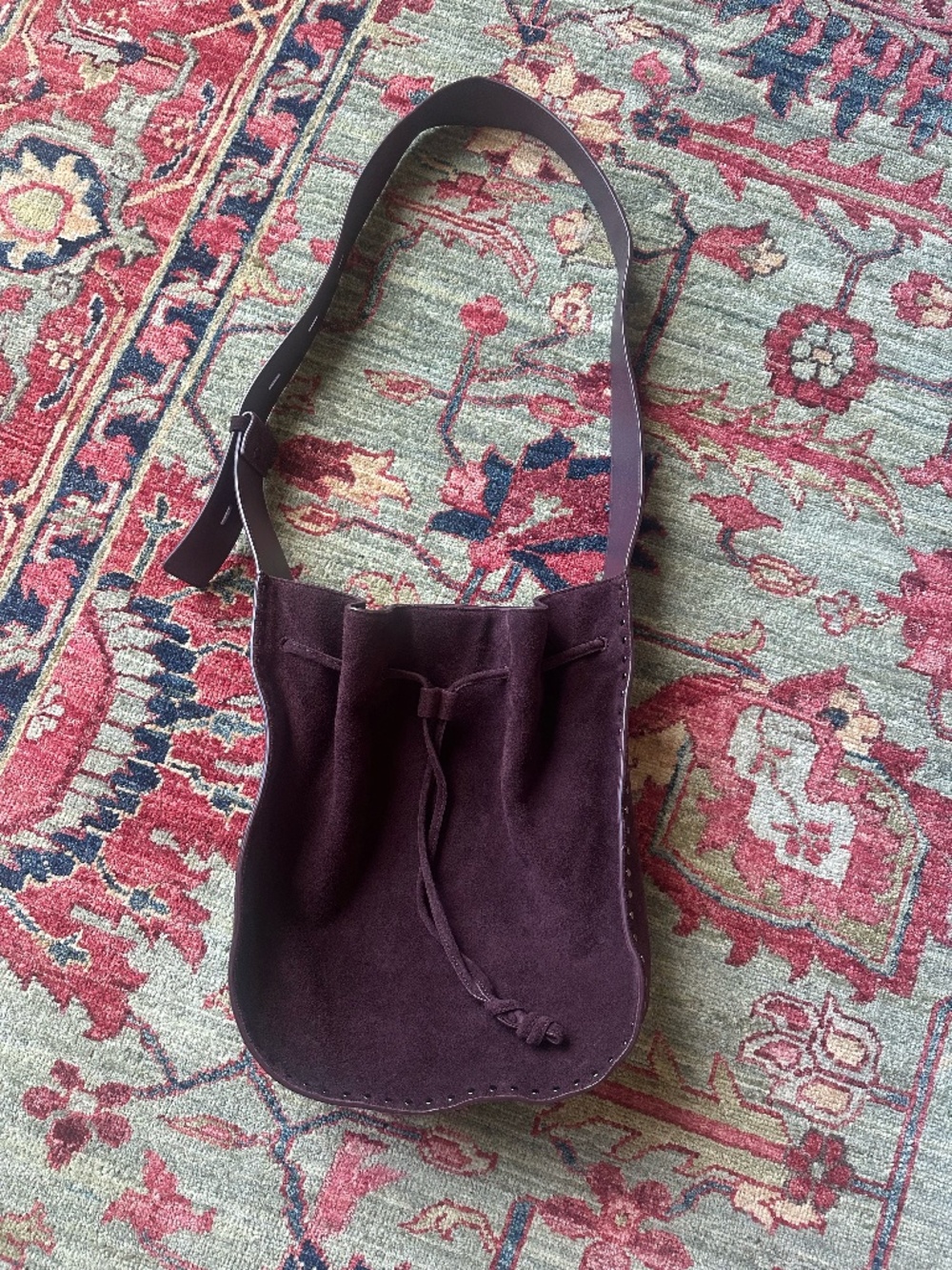 Rebecca Minkoff Suede Nanine Drawstring Shoulder Bag